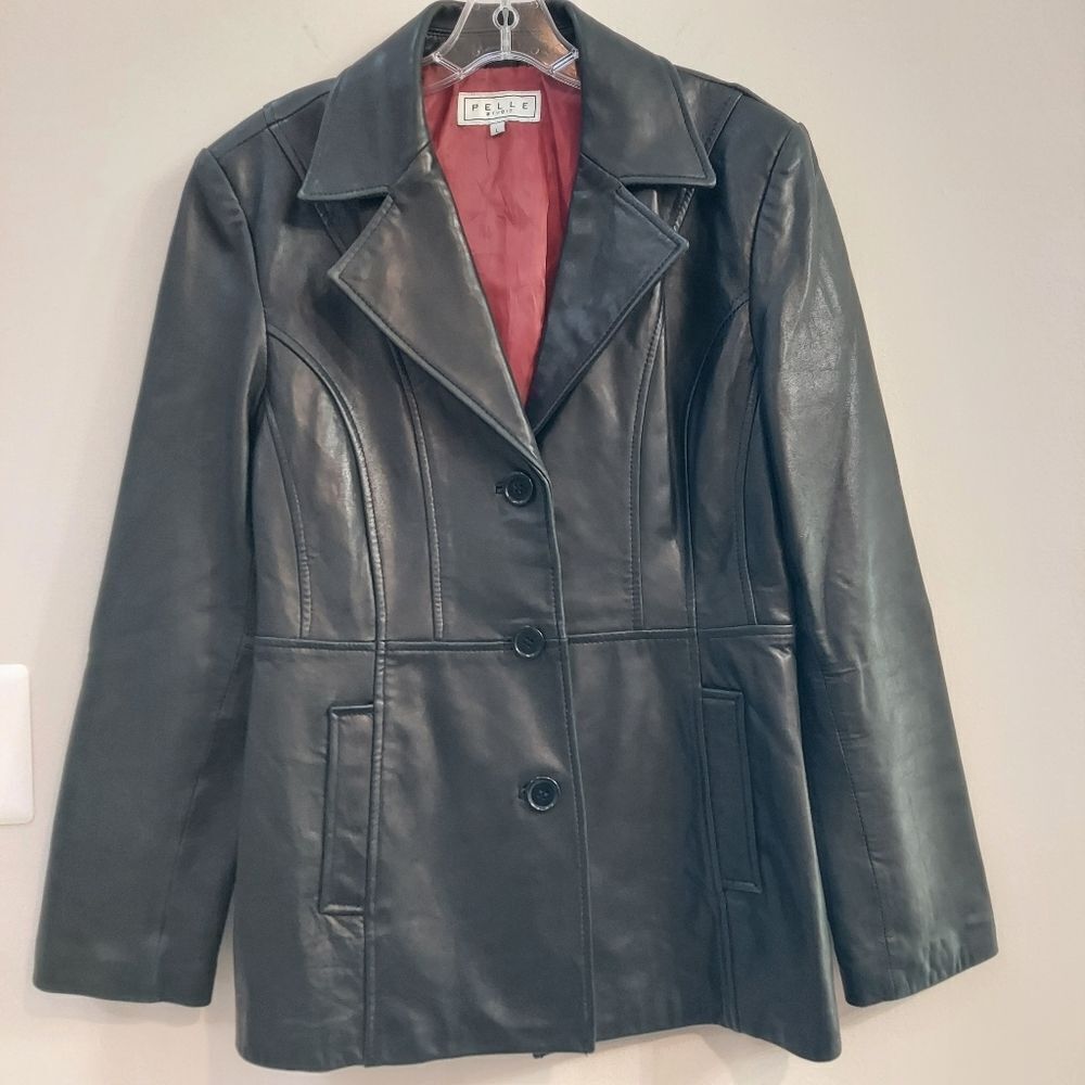 Vintage Pelle Studio Black Leather Jacket Sz L